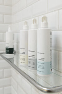 Summerhouse Holiday home Denmark bathroom Karmameju products