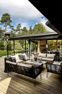Summerhouse Holiday home Denmark terrace lounge area