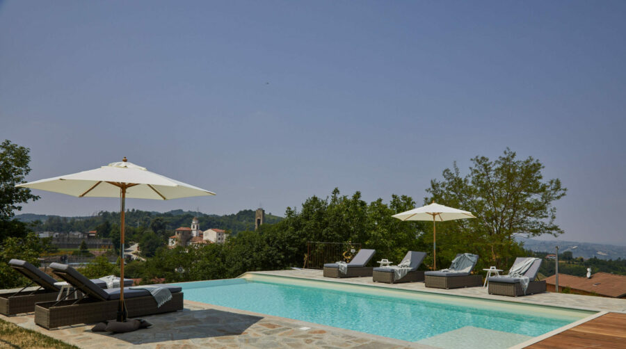Piedmont Italy house poolside