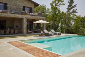 Piedmont Italy house poolside