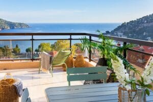 Villefranche apartment holiday home terrace ocean view