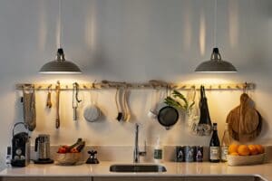 kitchen tools lamps sink