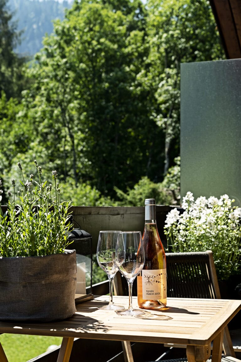 Megeve chalet apartment holiday home balcony view