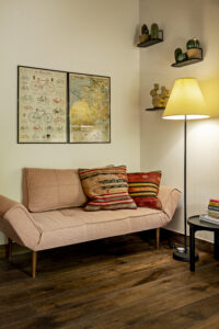 Megeve chalet apartment holiday home living area sofa