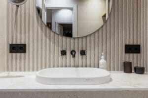 Bathroom interior design special materials
