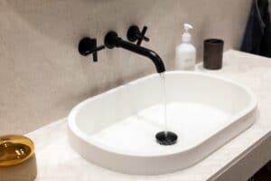 Bathroom interior design sink faucet