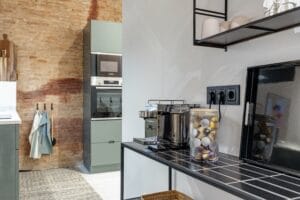 Barcelona apartment holiday home kitchen area coffee machine