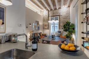 Kitchen and living room in Barcelona
