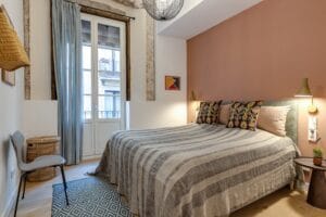 bedroom with balcony