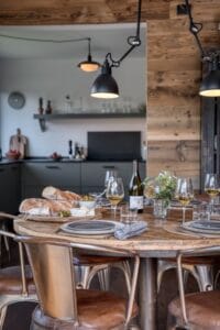 Megeve apartment dining room kitchen