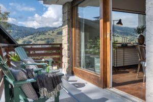 Megeve Chalet apartment balcony