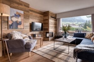 Megeve Chalet apartment living room
