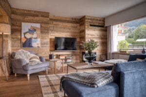 Megeve Chalet apartment living room