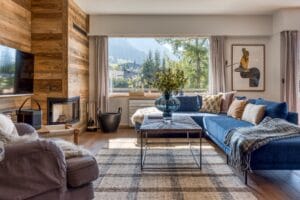 Megeve Chalet apartment living room