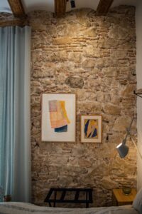 Barcelona bedroom stonewall decorations interior design