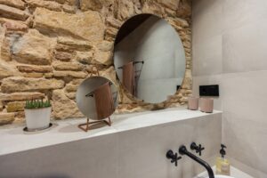 Barcelona apartment bathroom mirrors