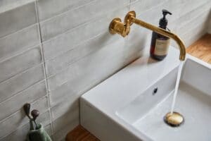 Piedmont Italy house bathroom faucet sink