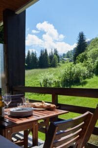 Megeve Chalet apartment balcony