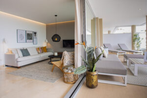 Marbella apartment holiday home terrace living room