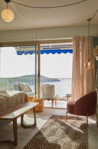 Villefranche apartment holiday home master bedroom ocean view