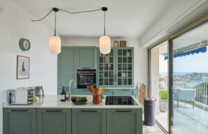 Villefranche apartment holiday home kitchen terrace ocean view