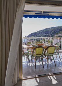 Villefranche apartment holiday home terrace dining table