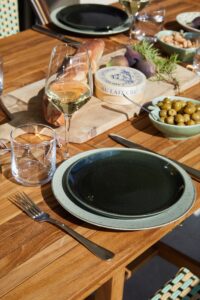 Villefranche apartment holiday home terrace dining table wine food