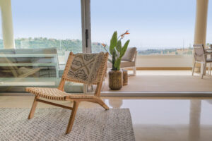 Marbella apartment holiday home terrace view living room