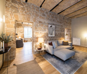 Rome apartment holiday home living room sofa