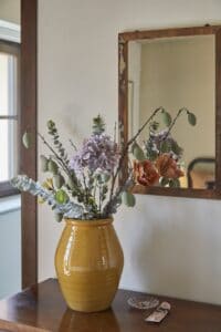 antique dresser vase flowers