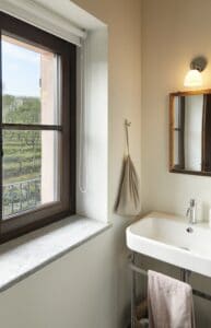 Piedmont Italy house bathroom window