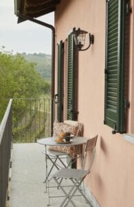 Piedmont Italy house balcony chairs table