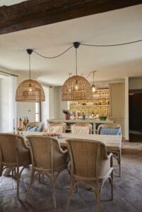 Piemonte Italy holiday house dining room Chic Antique chair Christiansen & Co table