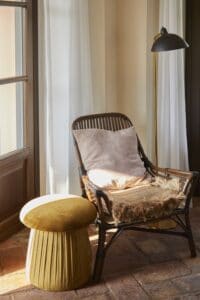 Piemonte Italy holiday house House Doctor chair Bloomingville pouf