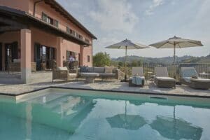 Piedmont Italy house poolside