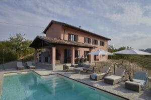 Piedmont Italy house poolside