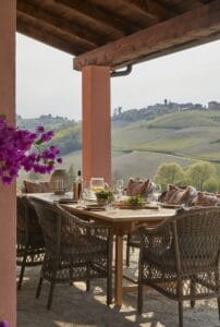 Piedmont Italy house terrace view