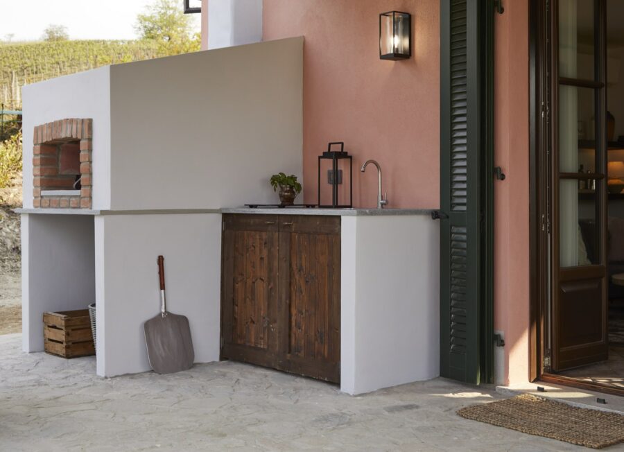Piedmont Italy house outdoor kitchen
