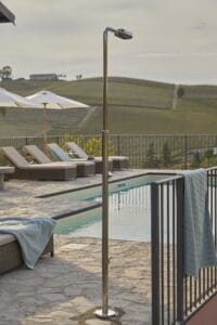 Piedmont Italy house poolside shower