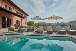 Piedmont Italy house poolside