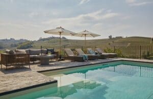 Piedmont Italy house pool view