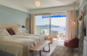 Villefranche apartment holiday home bedroom view ocean