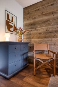 Megeve chalet bedroom chair dresser