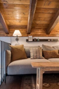 Megeve chalet sofa sofatable pillows