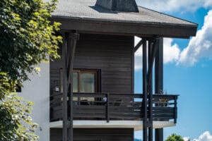 Megeve chalet balcony view