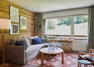 Megeve apartment chalet holiday home living room