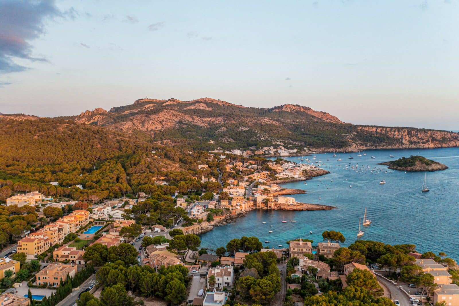 Mallorca landscape evening ocean