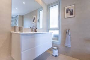 Mallorca apartment holiday home bathroom sink mirror