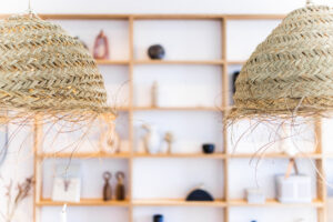 Mallorca apartment holiday home dining area lamps