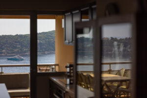 Villefranche holiday home apartment kitchen balcony view